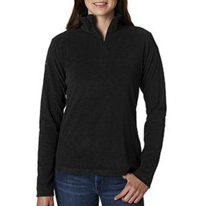 Reebok: 0X Columbia Crescent Valley Quarter-Zip Black Fleece Women's mrsp $50